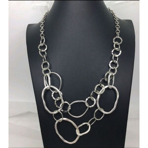 NWT Chico's Drusilla Silvertone Chain Necklace – 20"